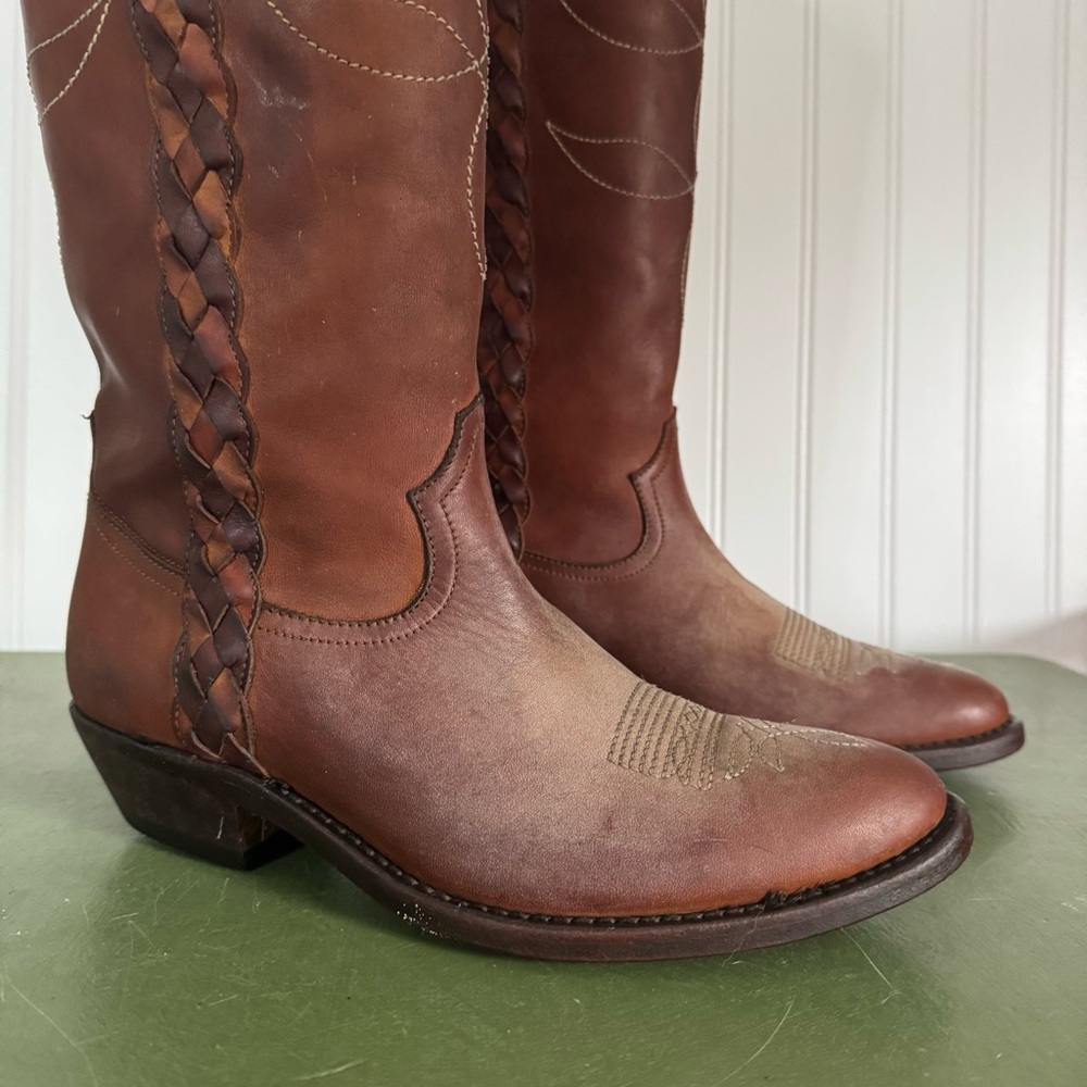 Golden Goose WISH STAR Cowboy Boots w Braided Accents *Handmade in Italy* - Picture 6 of 16